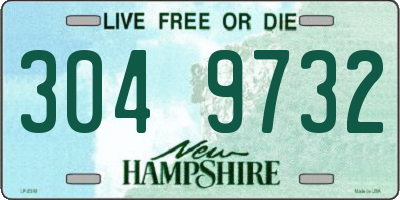 NH license plate 3049732