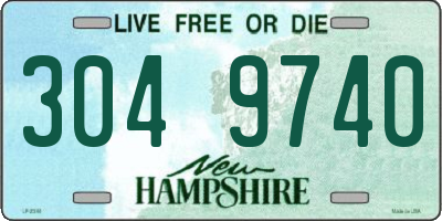 NH license plate 3049740