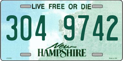 NH license plate 3049742
