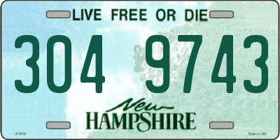 NH license plate 3049743
