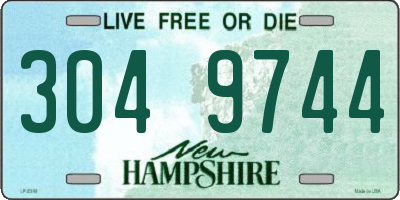 NH license plate 3049744