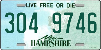 NH license plate 3049746