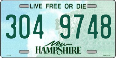NH license plate 3049748
