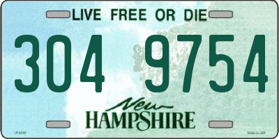NH license plate 3049754