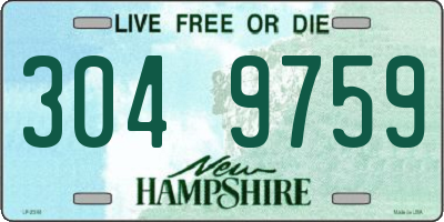 NH license plate 3049759