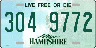 NH license plate 3049772