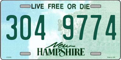 NH license plate 3049774