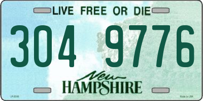 NH license plate 3049776