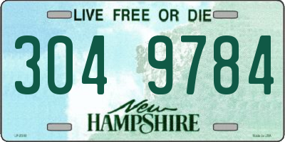NH license plate 3049784