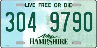 NH license plate 3049790