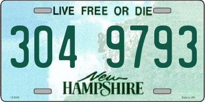 NH license plate 3049793