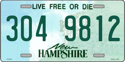 NH license plate 3049812