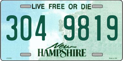 NH license plate 3049819