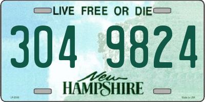 NH license plate 3049824