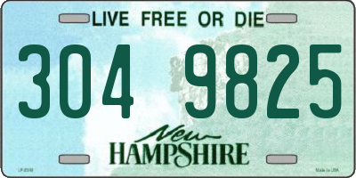 NH license plate 3049825