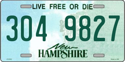 NH license plate 3049827