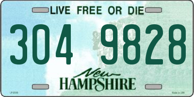NH license plate 3049828