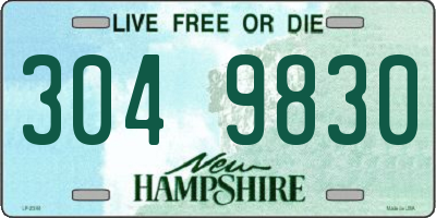 NH license plate 3049830