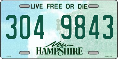 NH license plate 3049843