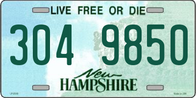 NH license plate 3049850