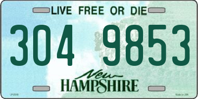 NH license plate 3049853