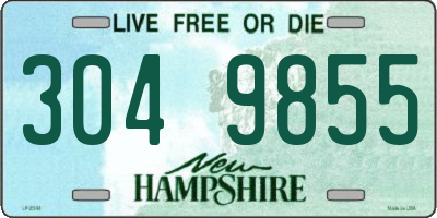 NH license plate 3049855