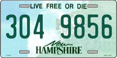 NH license plate 3049856