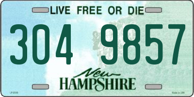NH license plate 3049857