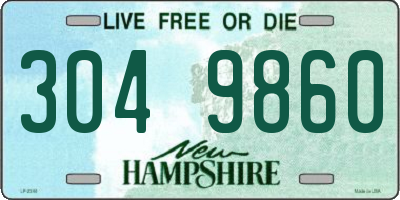 NH license plate 3049860