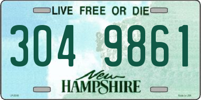 NH license plate 3049861