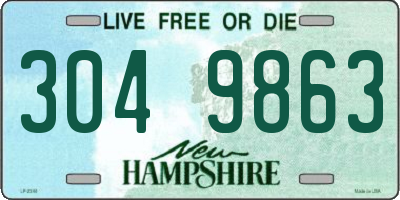 NH license plate 3049863
