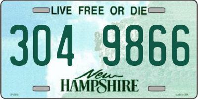 NH license plate 3049866