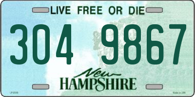 NH license plate 3049867