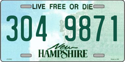 NH license plate 3049871