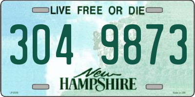 NH license plate 3049873