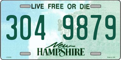 NH license plate 3049879