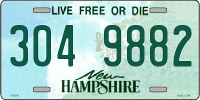 NH license plate 3049882