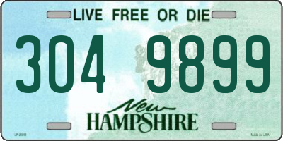 NH license plate 3049899