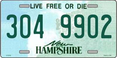 NH license plate 3049902