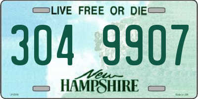 NH license plate 3049907