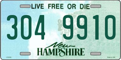 NH license plate 3049910
