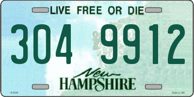 NH license plate 3049912
