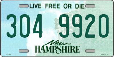 NH license plate 3049920