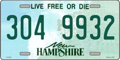 NH license plate 3049932