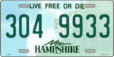 NH license plate 3049933