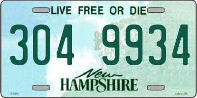 NH license plate 3049934