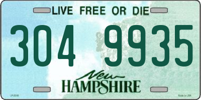 NH license plate 3049935