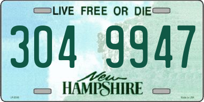 NH license plate 3049947