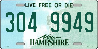 NH license plate 3049949