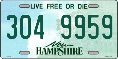NH license plate 3049959